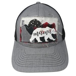 Mama Snapback Trucker Hat Gray One Size Adjustable Mesh Back Sweet Caps